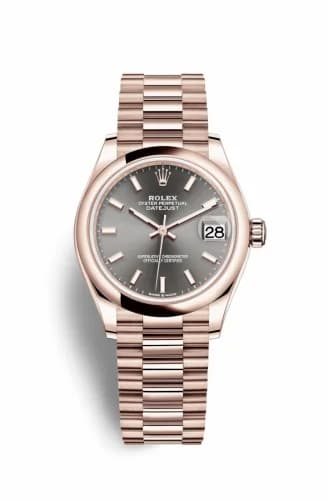 Rolex Datejust 31 Rose Gold / Domed / Grey / President 278245-0026 — фото часов Rolex Datejust 31 Rose Gold / Domed / Grey / President 278245-0026 — фото часов