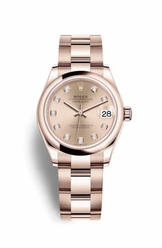 Rolex Datejust 31 Rose Gold / Domed / Rose - Diamond / Oyster 278245-0029 — фото часов Rolex Datejust 31 Rose Gold / Domed / Rose - Diamond / Oyster 278245-0029 — фото часов