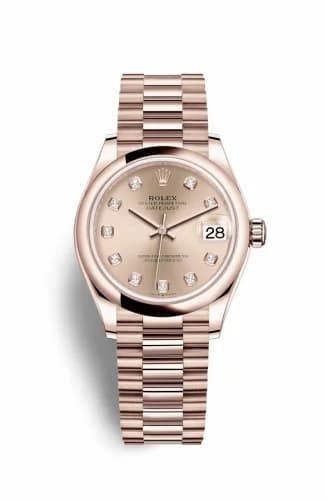 Rolex Datejust 31 Rose Gold / Domed / Rose - Diamond / President 278245-0030 — фото часов Rolex Datejust 31 Rose Gold / Domed / Rose - Diamond / President 278245-0030 — фото часов