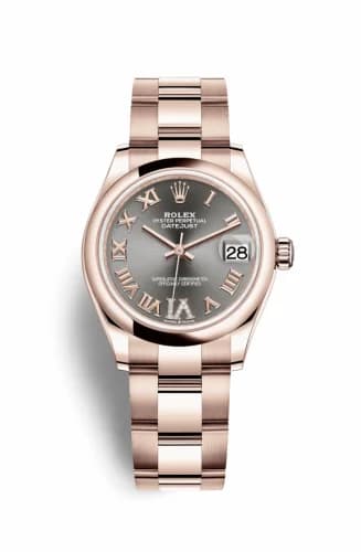 Rolex Datejust 31 Rose Gold / Domed / Grey - Roman / Oyster 278245-0031 — фото часов Rolex Datejust 31 Rose Gold / Domed / Grey - Roman / Oyster 278245-0031 — фото часов