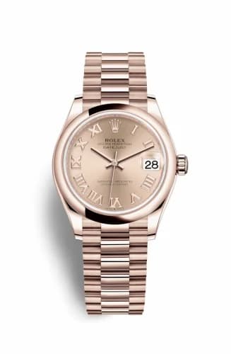 Rolex Datejust 31 Rose Gold / Domed / Rose - Roman / President 278245-0034 — фото часов Rolex Datejust 31 Rose Gold / Domed / Rose - Roman / President 278245-0034 — фото часов