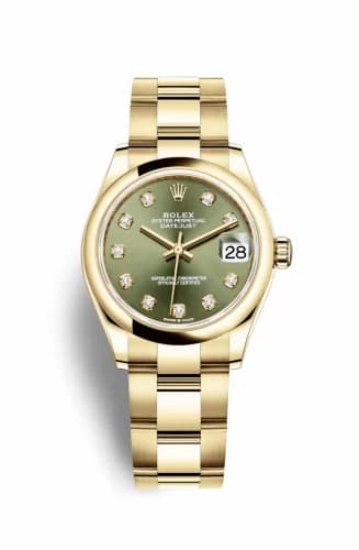 Rolex Datejust 31 Yellow Gold / Domed / Olive - Diamond / Oyster 278248-0017 — фото часов Rolex Datejust 31 Yellow Gold / Domed / Olive - Diamond / Oyster 278248-0017 — фото часов