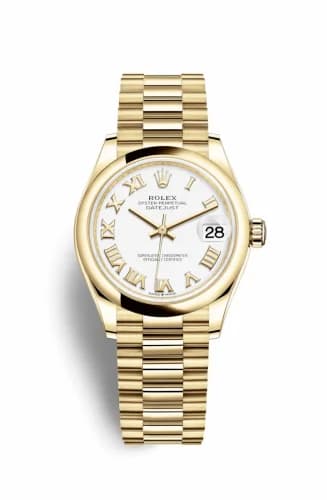Rolex Datejust 31 Yellow Gold / Domed / White - Roman / President 278248-0020 — фото часов Rolex Datejust 31 Yellow Gold / Domed / White - Roman / President 278248-0020 — фото часов