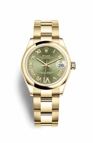 Rolex Datejust 31 Yellow Gold / Domed / Olive - Roman / Oyster 278248-0029 — фото часов Rolex Datejust 31 Yellow Gold / Domed / Olive - Roman / Oyster 278248-0029 — фото часов