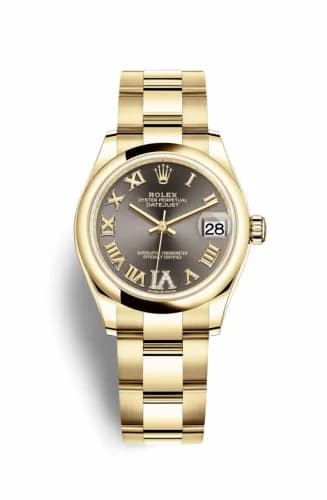 Rolex Datejust 31 Yellow Gold / Domed / Grey - Roman / Oyster 278248-0031 — фото часов Rolex Datejust 31 Yellow Gold / Domed / Grey - Roman / Oyster 278248-0031 — фото часов