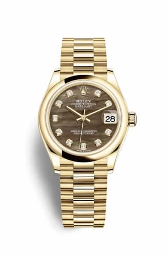Rolex Datejust 31 Yellow Gold / Domed / Black MOP / President 278248-0038 — фото часов Rolex Datejust 31 Yellow Gold / Domed / Black MOP / President 278248-0038 — фото часов