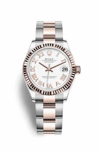 Rolex Datejust 31 Stainless Steel/ Rose Gold / Fluted / White - Roman / Oyster 278271-0001 — фото часов Rolex Datejust 31 Stainless Steel/ Rose Gold / Fluted / White - Roman / Oyster 278271-0001 — фото часов