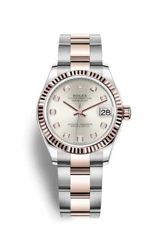 Rolex Datejust 31 Stainless Steel/ Rose Gold / Fluted / Silver - Diamond / Oyster 278271-0015 — фото часов Rolex Datejust 31 Stainless Steel/ Rose Gold / Fluted / Silver - Diamond / Oyster 278271-0015 — фото часов