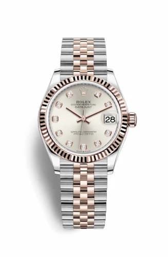 Rolex Datejust 31 Stainless Steel/ Rose Gold / Fluted / Silver - Diamond / Jubilee 278271-0016 — фото часов Rolex Datejust 31 Stainless Steel/ Rose Gold / Fluted / Silver - Diamond / Jubilee 278271-0016 — фото часов