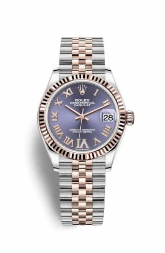 Rolex Datejust 31 Stainless Steel/ Rose Gold / Fluted / Aubergine - Roman / Jubilee 278271-0020 — фото часов Rolex Datejust 31 Stainless Steel/ Rose Gold / Fluted / Aubergine - Roman / Jubilee 278271-0020 — фото часов