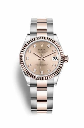 Rolex Datejust 31 Stainless Steel/ Rose Gold / Fluted / Rose - Diamond / Oyster 278271-0023 — фото часов Rolex Datejust 31 Stainless Steel/ Rose Gold / Fluted / Rose - Diamond / Oyster 278271-0023 — фото часов