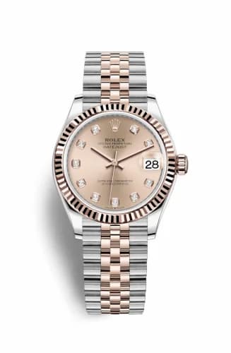 Rolex Datejust 31 Stainless Steel / Rose Gold / Fluted / Rose - Diamond / Jubilee 278271-0024 — фото часов Rolex Datejust 31 Stainless Steel / Rose Gold / Fluted / Rose - Diamond / Jubilee 278271-0024 — фото часов