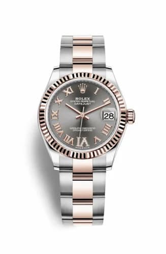 Rolex Datejust 31 Stainless Steel / Rose Gold / Fluted / Grey - Roman / Oyster 278271-0029 — фото часов Rolex Datejust 31 Stainless Steel / Rose Gold / Fluted / Grey - Roman / Oyster 278271-0029 — фото часов