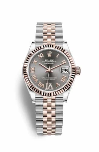 Rolex Datejust 31 Stainless Steel/ Rose Gold / Fluted / Grey - Roman / Jubilee 278271-0030 — фото часов Rolex Datejust 31 Stainless Steel/ Rose Gold / Fluted / Grey - Roman / Jubilee 278271-0030 — фото часов