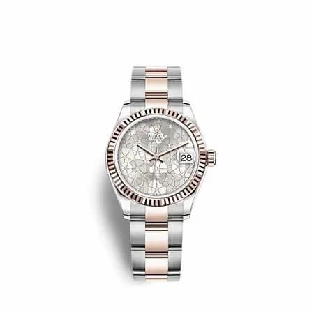 Rolex Datejust 31 Stainless Steel/ Rose Gold / Fluted / Silver - Floral / Oyster 278271-0031 — фото часов Rolex Datejust 31 Stainless Steel/ Rose Gold / Fluted / Silver - Floral / Oyster 278271-0031 — фото часов