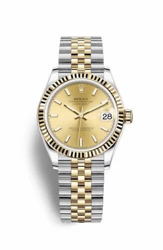 Rolex Datejust 31 Stainless Steel / Yellow Gold / Fluted / Champagne / Jubilee 278273-0014 — фото часов Rolex Datejust 31 Stainless Steel / Yellow Gold / Fluted / Champagne / Jubilee 278273-0014 — фото часов
