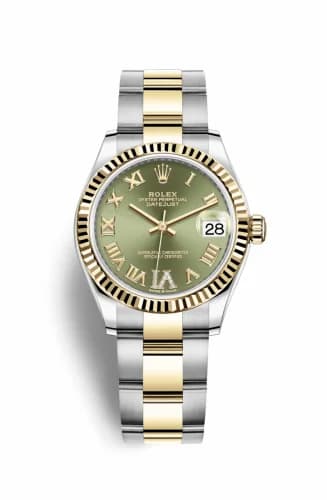 Rolex Datejust 31 Stainless Steel / Yellow Gold / Fluted / Olive - Roman / Oyster 278273-0015 — фото часов Rolex Datejust 31 Stainless Steel / Yellow Gold / Fluted / Olive - Roman / Oyster 278273-0015 — фото часов