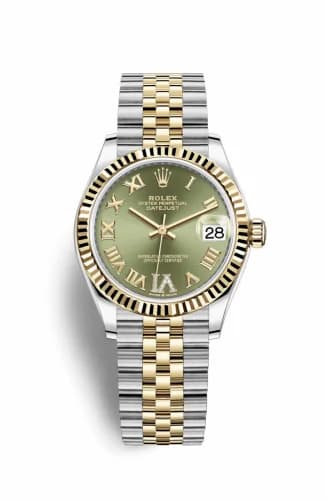 Rolex Datejust 31 Stainless Steel / Yellow Gold / Fluted / Olive - Roman / Jubilee 278273-0016 — фото часов Rolex Datejust 31 Stainless Steel / Yellow Gold / Fluted / Olive - Roman / Jubilee 278273-0016 — фото часов