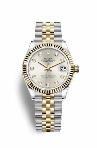 Rolex Datejust 31 Stainless Steel / Yellow Gold / Fluted / Silver - Diamond / Jubilee 278273-0020 — фото часов Rolex Datejust 31 Stainless Steel / Yellow Gold / Fluted / Silver - Diamond / Jubilee 278273-0020 — фото часов