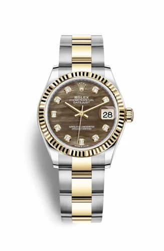 Rolex Datejust 31 Stainless Steel / Yellow Gold / Fluted / Black MOP / Oyster 278273-0023 — фото часов Rolex Datejust 31 Stainless Steel / Yellow Gold / Fluted / Black MOP / Oyster 278273-0023 — фото часов