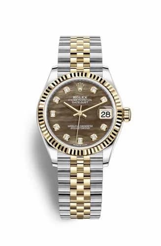 Rolex Datejust 31 Stainless Steel / Yellow Gold / Fluted / Black MOP / Jubilee 278273-0024 — фото часов Rolex Datejust 31 Stainless Steel / Yellow Gold / Fluted / Black MOP / Jubilee 278273-0024 — фото часов