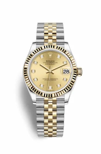 Rolex Datejust 31 Stainless Steel / Yellow Gold / Fluted / Champagne - Diamond / Jubilee 278273-0026 — фото часов Rolex Datejust 31 Stainless Steel / Yellow Gold / Fluted / Champagne - Diamond / Jubilee 278273-0026 — фото часов