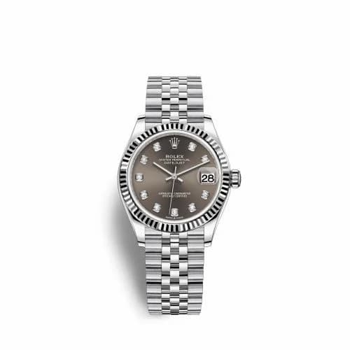 Rolex Datejust 31 Stainless Steel Fluted / Jubilee / Grey - Diamonds 278274-0008 — фото часов Rolex Datejust 31 Stainless Steel Fluted / Jubilee / Grey - Diamonds 278274-0008 — фото часов