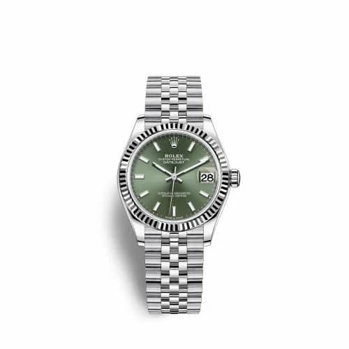 Rolex Datejust 31 Stainless Steel Fluted / Jubilee / Green 278274-0018 — фото часов Rolex Datejust 31 Stainless Steel Fluted / Jubilee / Green 278274-0018 — фото часов