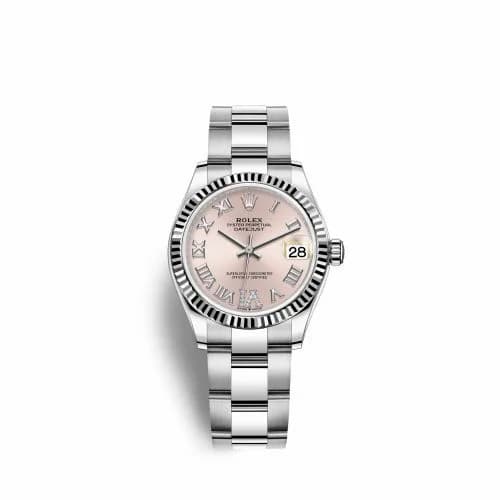 Rolex Datejust 31 Stainless Steel Fluted / Oyster / Pink - Roman 278274-0023 — фото часов Rolex Datejust 31 Stainless Steel Fluted / Oyster / Pink - Roman 278274-0023 — фото часов