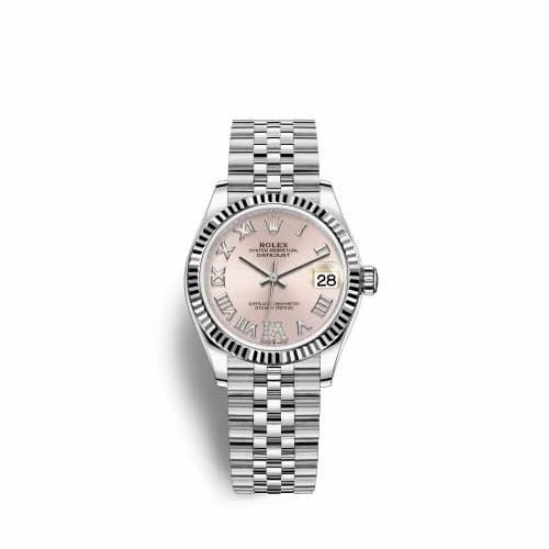 Rolex Datejust 31 Stainless Steel Fluted / Jubilee / Pink - Roman 278274-0024 — фото часов Rolex Datejust 31 Stainless Steel Fluted / Jubilee / Pink - Roman 278274-0024 — фото часов