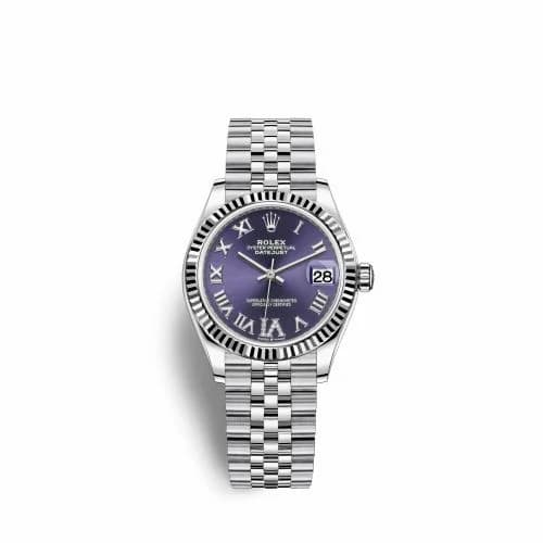 Rolex Datejust 31 Stainless Steel Fluted / Jubilee / Aubergine - Roman 278274-0026 — фото часов Rolex Datejust 31 Stainless Steel Fluted / Jubilee / Aubergine - Roman 278274-0026 — фото часов