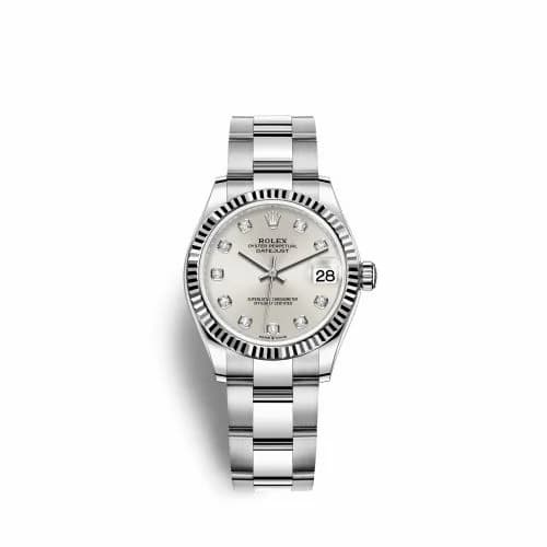Rolex Datejust 31 Stainless Steel Fluted / Oyster / Silver - Diamond 278274-0029 — фото часов Rolex Datejust 31 Stainless Steel Fluted / Oyster / Silver - Diamond 278274-0029 — фото часов