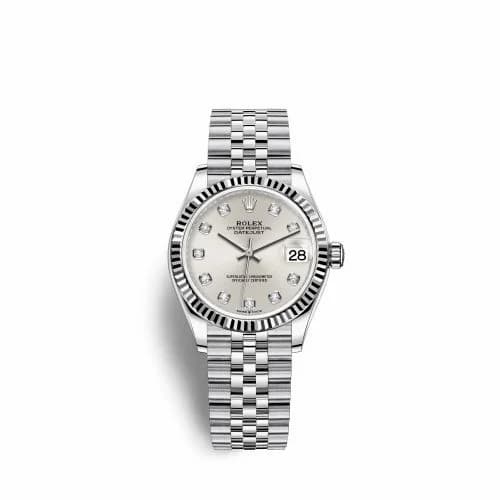 Rolex Datejust 31 Stainless Steel Fluted / Jubilee / Silver - Diamond 278274-0030 — фото часов Rolex Datejust 31 Stainless Steel Fluted / Jubilee / Silver - Diamond 278274-0030 — фото часов