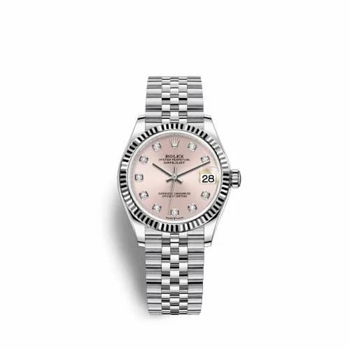 Rolex Datejust 31 Stainless Steel Fluted / Jubilee / Pink - Diamond 278274-0032 — фото часов Rolex Datejust 31 Stainless Steel Fluted / Jubilee / Pink - Diamond 278274-0032 — фото часов