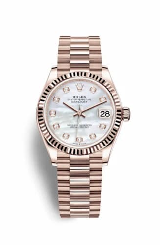 Rolex Datejust 31 Rose Gold / Fluted / MOP / President 278275-0009 — фото часов Rolex Datejust 31 Rose Gold / Fluted / MOP / President 278275-0009 — фото часов