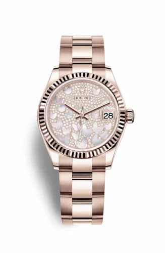 Rolex Datejust 31 Rose Gold / Fluted / Butterfly / Oyster 278275-0020 — фото часов Rolex Datejust 31 Rose Gold / Fluted / Butterfly / Oyster 278275-0020 — фото часов