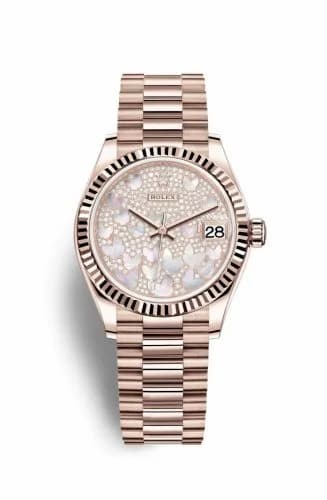 Rolex Datejust 31 Rose Gold / Fluted / Butterfly / President 278275-0021 — фото часов Rolex Datejust 31 Rose Gold / Fluted / Butterfly / President 278275-0021 — фото часов