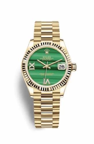 Rolex Datejust 31 Yellow Gold / Fluted / Malachite / President 278278-0004 — фото часов Rolex Datejust 31 Yellow Gold / Fluted / Malachite / President 278278-0004 — фото часов