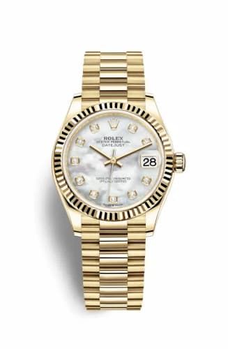 Rolex Datejust 31 Yellow Gold / Fluted / MOP / President 278278-0010 — фото часов Rolex Datejust 31 Yellow Gold / Fluted / MOP / President 278278-0010 — фото часов
