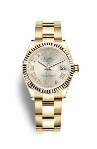 Rolex Datejust 31 Yellow Gold / Fluted / Silver - Roman / Oyster 278278-0027 — фото часов Rolex Datejust 31 Yellow Gold / Fluted / Silver - Roman / Oyster 278278-0027 — фото часов