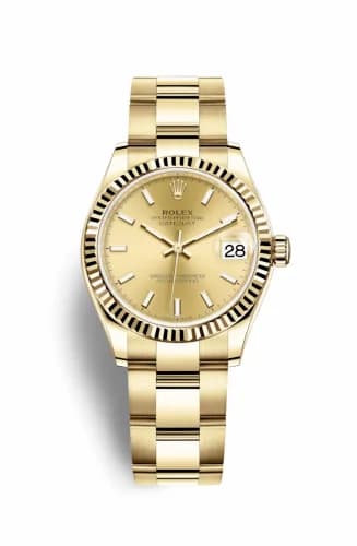 Rolex Datejust 31 Yellow Gold / Fluted / Champagne / Oyster 278278-0039 — фото часов Rolex Datejust 31 Yellow Gold / Fluted / Champagne / Oyster 278278-0039 — фото часов