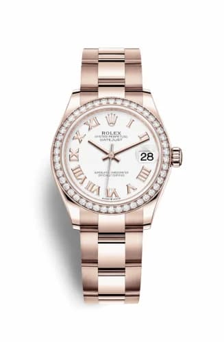 Rolex Datejust 31 Rose Gold / Diamond / White - Roman / Oyster 278285rbr-0007 — фото часов Rolex Datejust 31 Rose Gold / Diamond / White - Roman / Oyster 278285rbr-0007 — фото часов