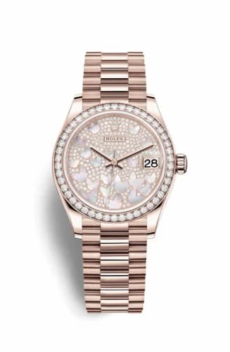 Rolex Datejust 31 Rose Gold / Diamond / Butterfly / President 278285rbr-0010 — фото часов Rolex Datejust 31 Rose Gold / Diamond / Butterfly / President 278285rbr-0010 — фото часов