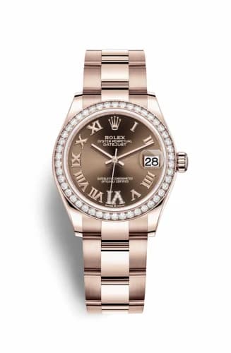 Rolex Datejust 31 Rose Gold / Diamond / Chocolate - Roman / Oyster 278285rbr-0015 — фото часов Rolex Datejust 31 Rose Gold / Diamond / Chocolate - Roman / Oyster 278285rbr-0015 — фото часов