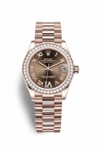 Rolex Datejust 31 Rose Gold / Diamond / Chocolate - Roman / President 278285rbr-0016 — фото часов Rolex Datejust 31 Rose Gold / Diamond / Chocolate - Roman / President 278285rbr-0016 — фото часов