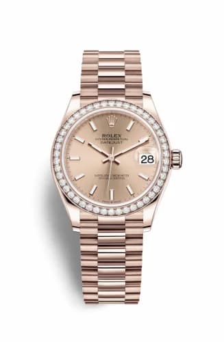 Rolex Datejust 31 Rose Gold / Diamond / Rose / President 278285rbr-0018 — фото часов Rolex Datejust 31 Rose Gold / Diamond / Rose / President 278285rbr-0018 — фото часов