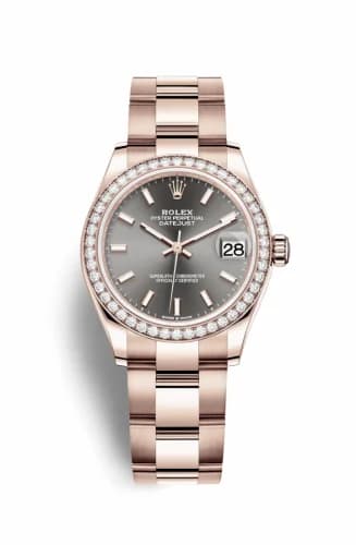 Rolex Datejust 31 Rose Gold / Diamond / Grey / Oyster 278285rbr-0020 — фото часов Rolex Datejust 31 Rose Gold / Diamond / Grey / Oyster 278285rbr-0020 — фото часов