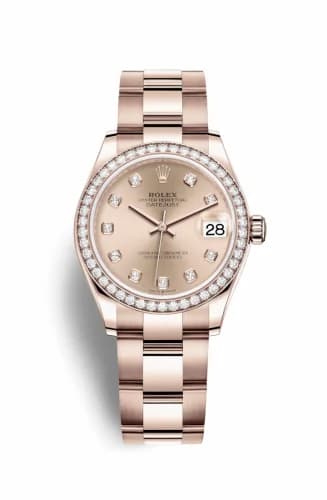 Rolex Datejust 31 Rose Gold / Diamond / Rose - Diamond / Oyster 278285rbr-0024 — фото часов Rolex Datejust 31 Rose Gold / Diamond / Rose - Diamond / Oyster 278285rbr-0024 — фото часов