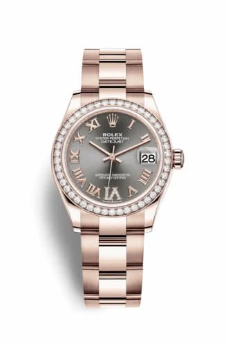 Rolex Datejust 31 Rose Gold / Diamond / Grey - Roman / Oyster 278285rbr-0026
