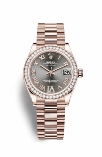 Rolex Datejust 31 Rose Gold / Diamond / Grey - Roman / President 278285rbr-0027
